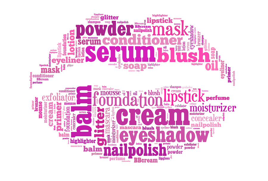 newspage - beauty products lips writing